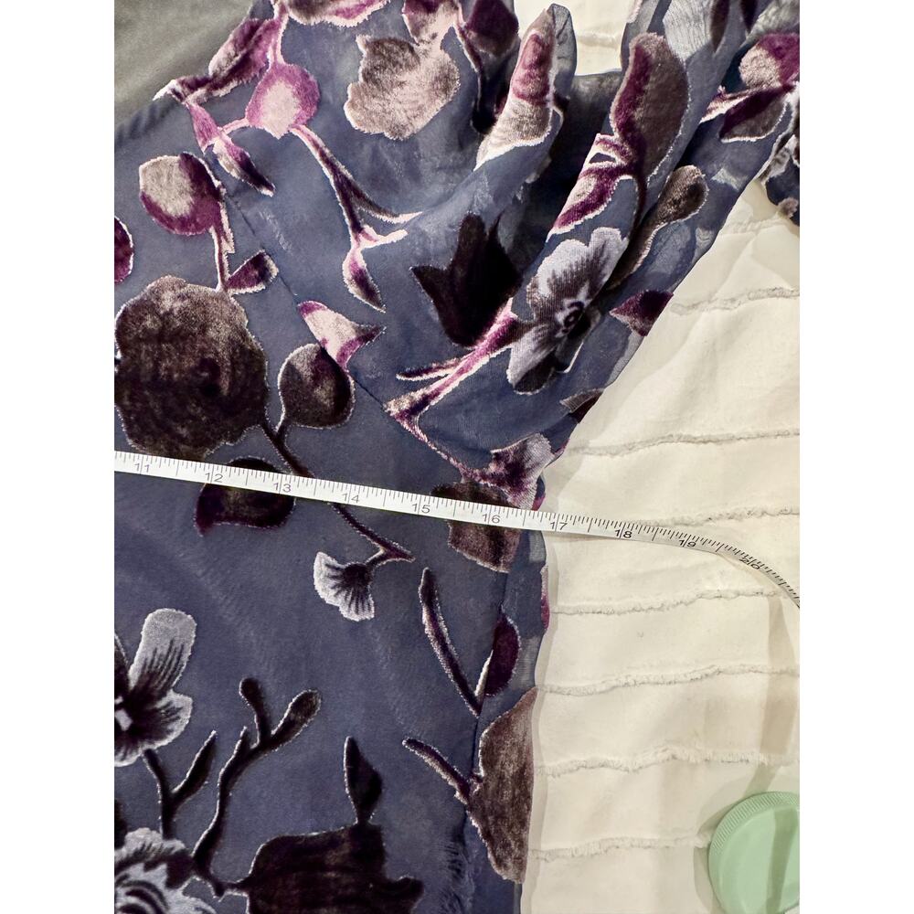 UO Burnout Velvet Floral Dress Women’s Small Whimsigoth Witchy Fairy Bell Sleeve - Picture 16 of 16